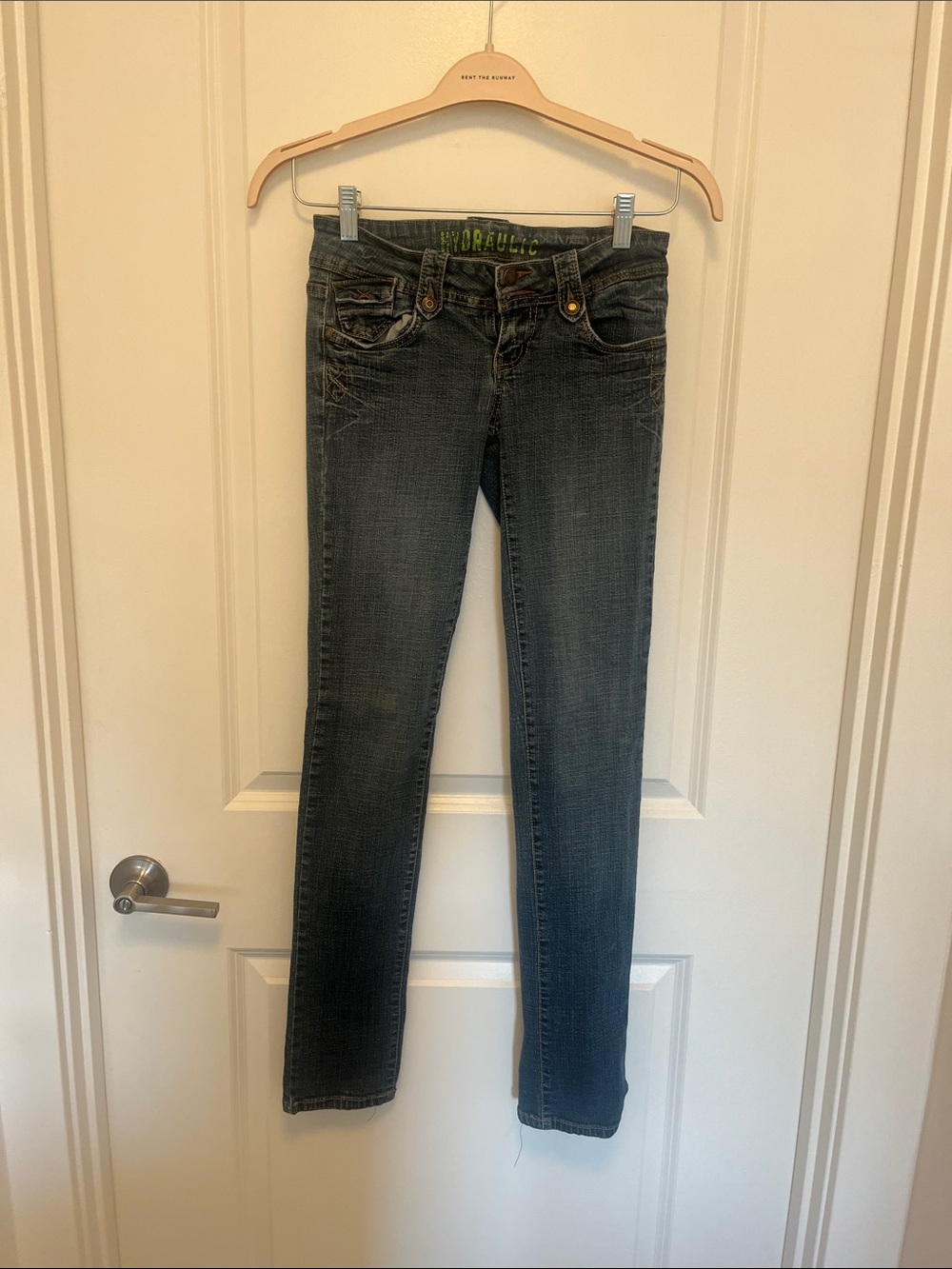 Hydraulic Women's Skinny Jeans in Dark Gray-Blue Wash